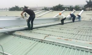 Đơn vị thi công lắp đặt mái tôn - thay mái tôn nhà xưởng tại KCN Bàu Bàng Bình Dương