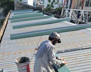Thi công lắp đặt máng xối kho xưởng tại Bà Rịa Vũng tàu