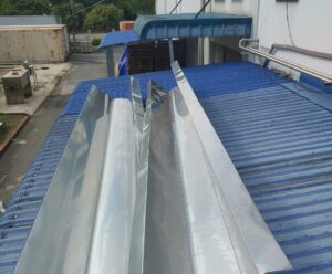 Thi công lắp đặt máng xối kho xưởng tại Bến Lức Long An