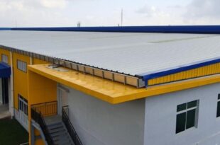 Thi công lắp đặt máng xối kho xưởng tại Bình Dương