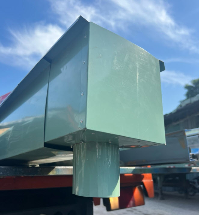 Thi công lắp đặt máng xối kho xưởng tại KCN Bàu Bàng Bình Dương