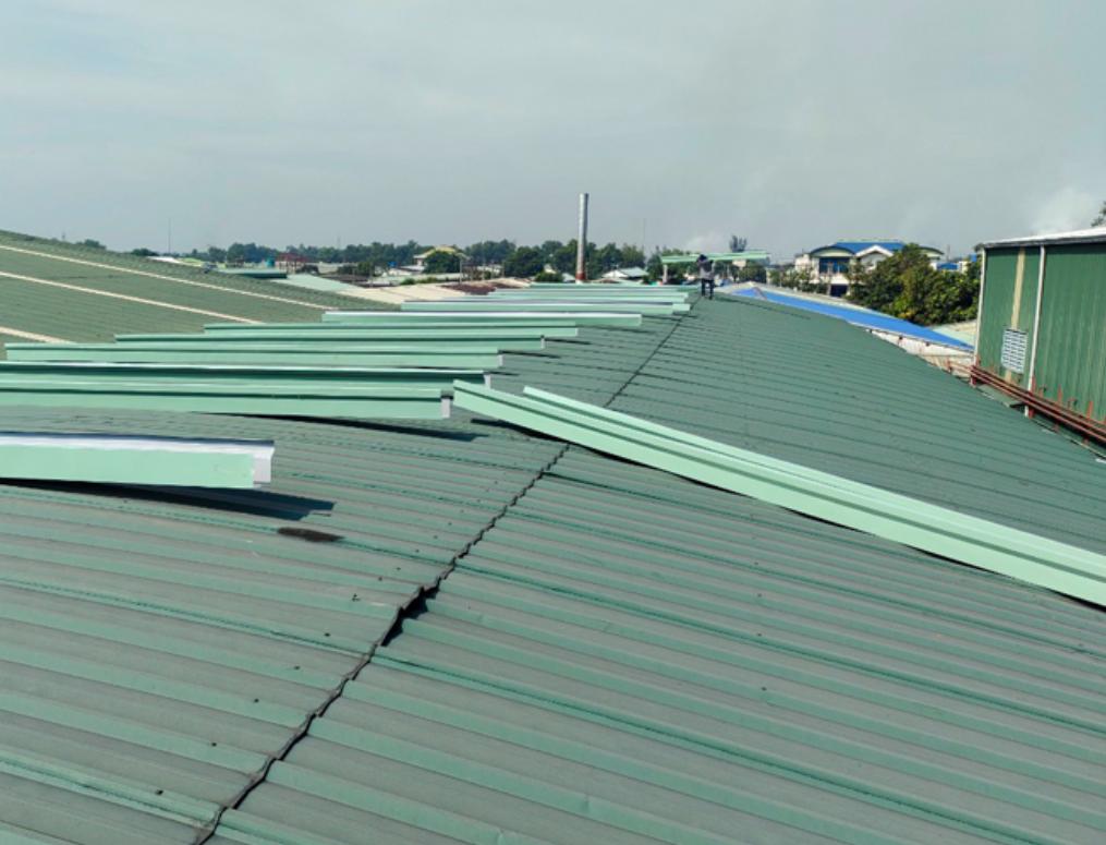 Thi công lắp đặt máng xối kho xưởng tại Trảng Bom Đồng Nai
